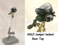 HALO Jumper helmet as beer tap