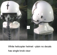 USAF plain white helicopter pilot helmet