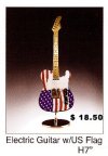 miniature Elec guitar w/U.S. Flag