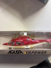 Agusta helicopter Red and white color