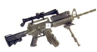 Army SF SPR Rifle (scope/lazer/bipod/spare clip)