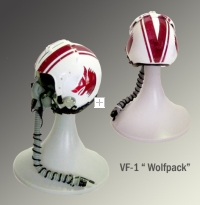 USN VF-1 " Wolfpack " squadron pilot helmet