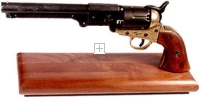 Western style Colt model 1861 Navy on wood