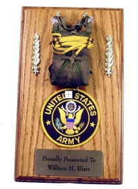 T-5 type parachute on maple board