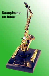 miniature sax as paper weight