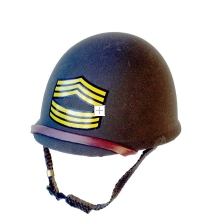 1/6 th U.S. Army Msgt stripes on helmet WW2
