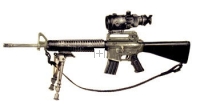 M16A1 PVS4 scope andHarris bi pod w/springs