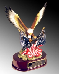 Flying Eagle holding an M 4 Rifle plain