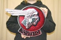 Pontiac Chief Head metal sign