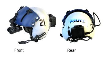 Police helicopter pilot helmet