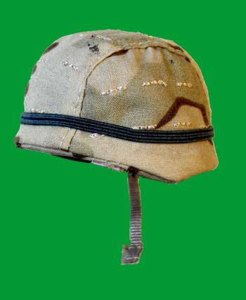U.S. Army Desert camo kevlor helmet with band