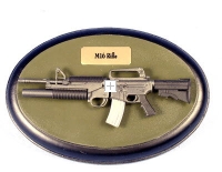 M-16 on oblong board