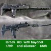 Israeli Uzi Machine pistol w/silencer & bayonet ALL Metal