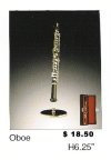 Miniature Musical Instrument Oboe 6.25"