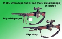 M-60E scope and Harris bipod with metal springs
