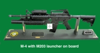 Award M4 w/M203 full size on dispaly board