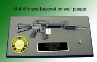 M-4 rifle wall plaque
