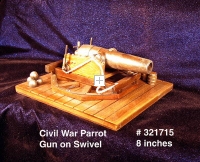 Cannon " Civil War Parrot Gun on swivel "