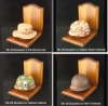 1/4 scale U.S. Military helmets as bookends