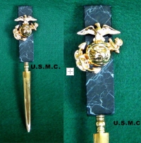 Letter Opener with U.S. Marine Corps pin