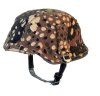 Helmet with Pea camo cover