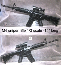 1/3 scale M4 sniper rifle with scope
