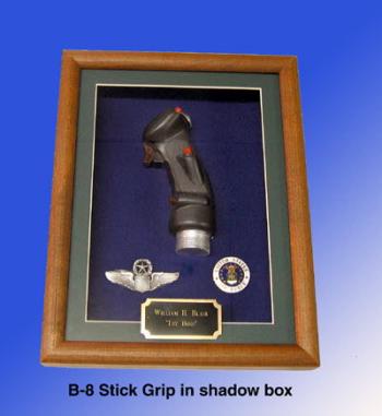 Stick Grip B-8 in a shadow box U.S.A.F.