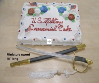 Miniature sword for cake cutting