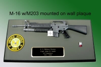 M-16 with M203 launcher wall plaque