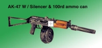 Russian AK-74 With silencer and 100rd ammo can