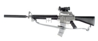 U.S. M-16A2 with scope and silencer