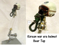 Korean war era helmet as beer tap