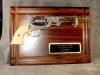 wild west six shooter plaque