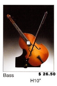 Miniature Musical Instruments - Bass 10" tall