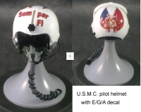 U.S.M.C. pilot helmet with decals