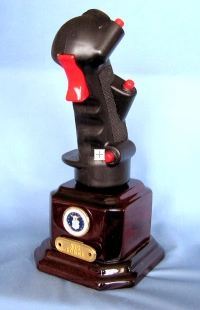 B-8 stick grip on Rosewood base ( U.S.A.F. ) emblem's