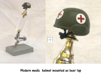 Medic helmet as beer tap
