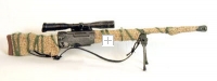 British L-96 Sniper Rifle with cloth camo cover
