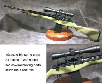 1/3 scale m-14 rifle brown with scope