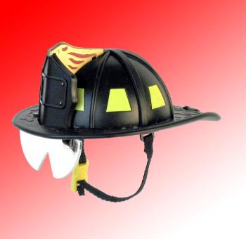 Firemans helmet ( black & yellow)