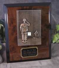 military plaque presentation --At the Wall