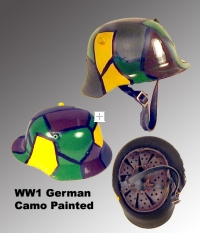 WW 1 Camo painted helmet