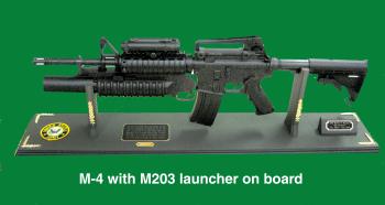 Award M4 w/M203 full size on dispaly board