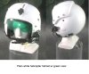 USAF plain white helmet with green visor