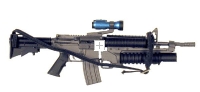 U.S. M-4 w/M203 and flash light top mounted