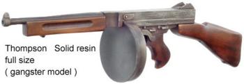 U.S. Thompson sub machnine gun -- gangster style