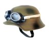 German ww2 helmet dark with goggles 1/6th