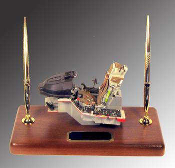 F-16 cockpit as desk set