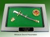 miniature Sword presentation plaque