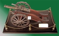 Old time cannon Cigarette lighter on display board